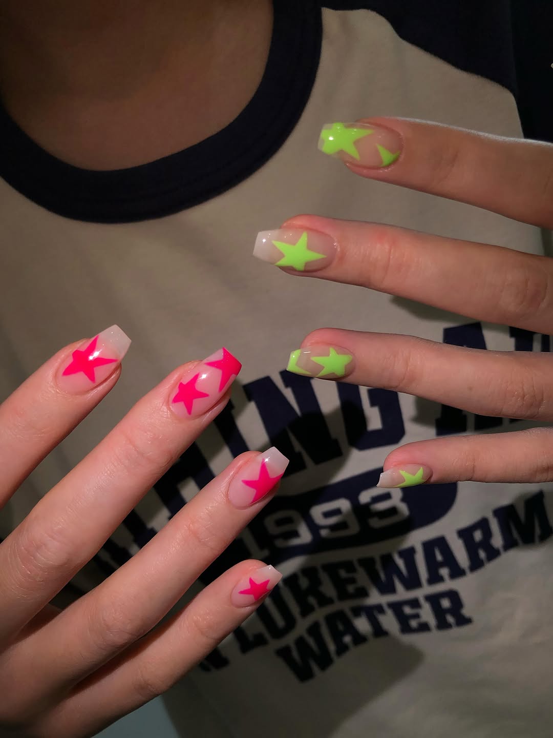 ⭑ ⭑ #⭑ #별네일 #star #신꼼꼼 #여름네일