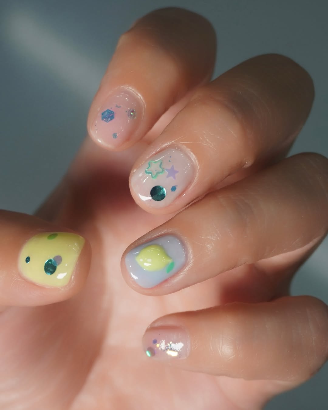 레몬에이드🍋🍋✨ #unistella #ネイルサロン #ユニステラ #UnistellaSeoul #unistella_bora_nails