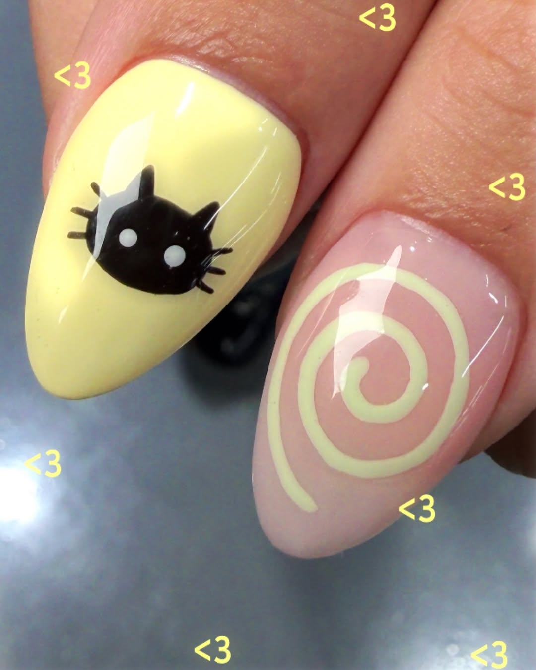 냥 🐈‍⬛💛 #unistella #ネイルサロン #ユニステラ #UnistellaSeoul #unistella_jisun_nails